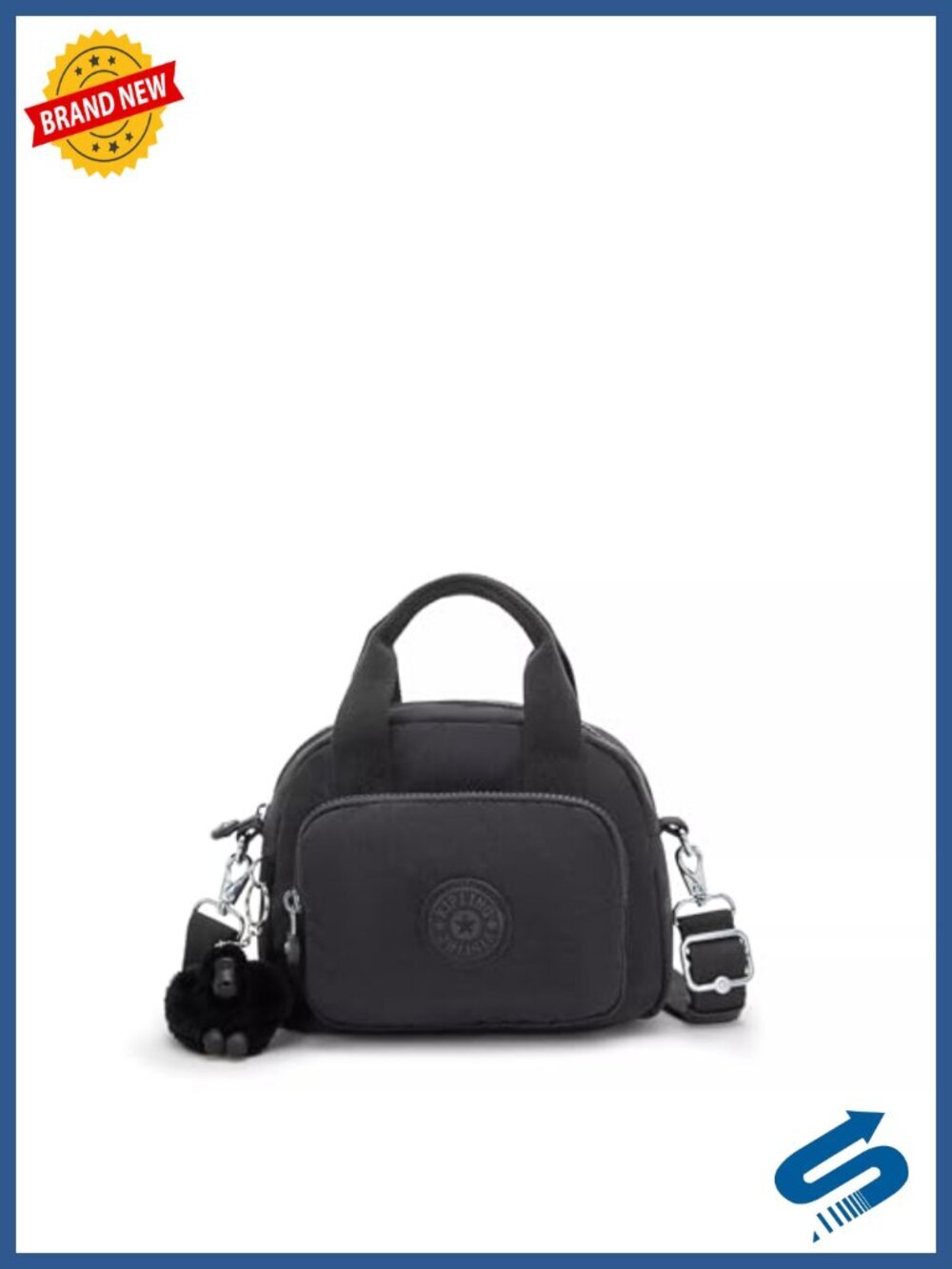 Mini Shoulder Bag with Zipper Closure Nylon Crossbody